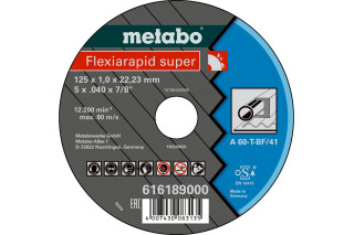 Отрезной диск Metabo Flexiamant super 125x1,0х22,2 Сталь, TF 41 (616189000)