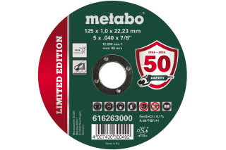 Отрезной диск Metabo 125 x 1,0 x 22,23 Inox, TF 41 (616263000)
