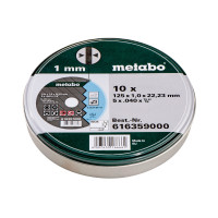 10 відрізних дисків Metabo SP 125x1,0x22,2 Inox, TF 41 (616359000)
