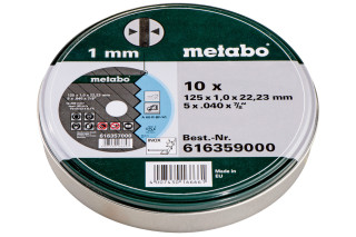 10 відрізних дисків Metabo SP 125x1,0x22,2 Inox, TF 41 (616359000)