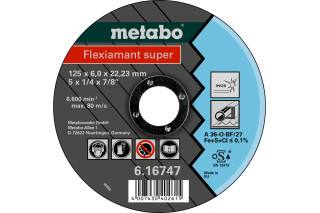 Зачисний диск Metabo Flexiamant super 125x6,0x22,2 Inox, SF 27 (616747000)