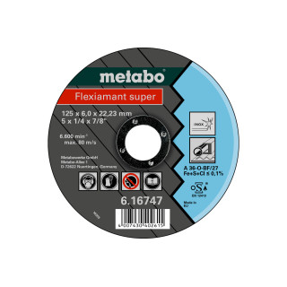 Зачисний диск Metabo Flexiamant super 125x6,0x22,2 Inox, SF 27 (616747000)