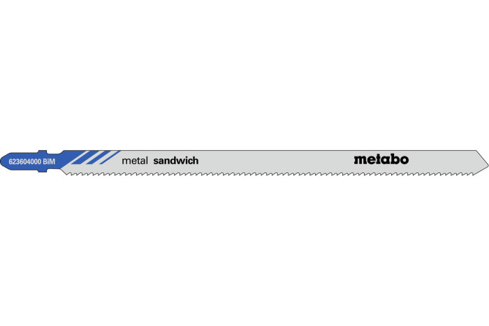 Купить 5 лобзиковых пилок Metabo «Sandwich Metal», 150/ 2,0 мм (623604000). Официальный магазин Metabo, фирменная гарантия с доставкой по Украине.