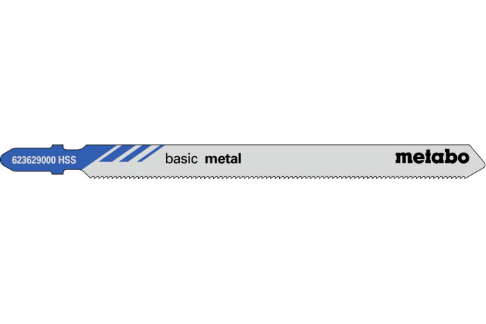 Купити 5 пилкових полотен для лобзиків Metabo «Basic Metal», 106/ 1,2 мм (623629000). Офіційний магазин Metabo, фірмова гарантія з доставкою по Украіні