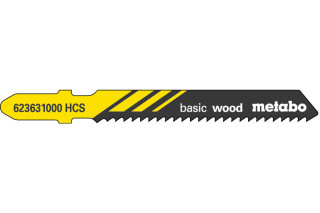 5 пилкових полотен для лобзиків Metabo «Basic Wood», 51/ 2,0 мм (623631000)