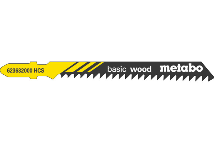 Купити 25 пилкових полотен для лобзиків Metabo «Basic Wood», 74/ 3,0 мм (623606000). Офіційний магазин Metabo, фірмова гарантія з доставкою по Украіні