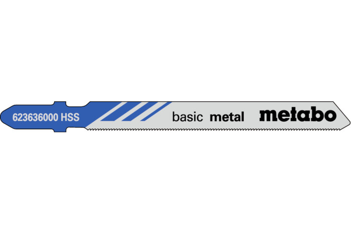 Купить 5 лобзиковых пилок Metabo «Basic Metal», 66/ 0,7 мм (623636000). Официальный магазин Metabo, фирменная гарантия с доставкой по Украине.