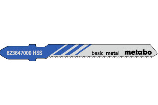 5 лобзиковых пилок Metabo «Basic Metal», 51/ 1,2 мм (623647000)