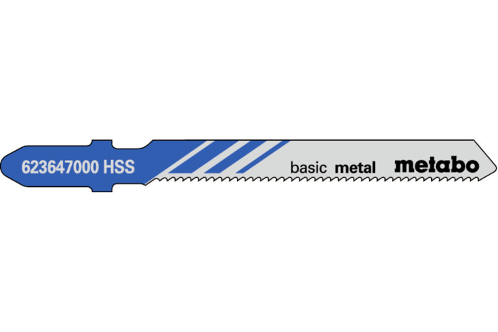 Купить 5 лобзиковых пилок Metabo «Basic Metal», 51/ 1,2 мм (623647000). Официальный магазин Metabo, фирменная гарантия с доставкой по Украине.