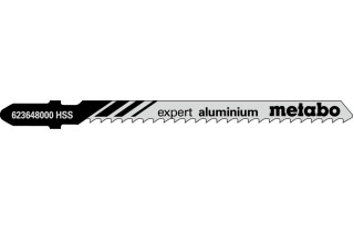 5 пилкових полотен для лобзиків Metabo «Expert Aluminium», 74/ 3,0 мм (623648000)