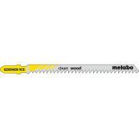 5 пилкових полотен для лобзиків Metabo «Clean Wood», 91 мм/ 3,0 (623654000)