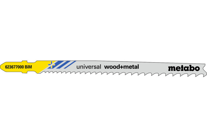 Купить 5 лобзиковых пилок Metabo «Universal Wood + Metal», 106 мм/Progr. (623677000). Официальный магазин Metabo, фирменная гарантия с доставкой по Украине.