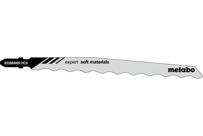Купити 3 пилкових полотна для лобзиків Metabo «Expert Soft Materials», 126 мм (623684000). Офіційний магазин Metabo, фірмова гарантія з доставкою по Украіні