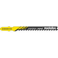 5 пилкових полотен для лобзиків Metabo «Presicion Wood», 74/ 4,0 мм (623694000)