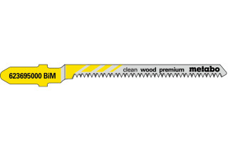 5 лобзиковых пилок Metabo «Clean Wood Premium», 57/ 1,4 мм (623695000)