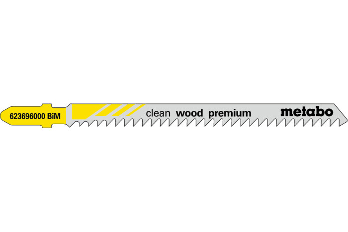 Купити 5 пилкових полотен для лобзиків Metabo «Clean Wood Premium», 91/ 3,0 мм (623696000). Офіційний магазин Metabo, фірмова гарантія з доставкою по Украіні