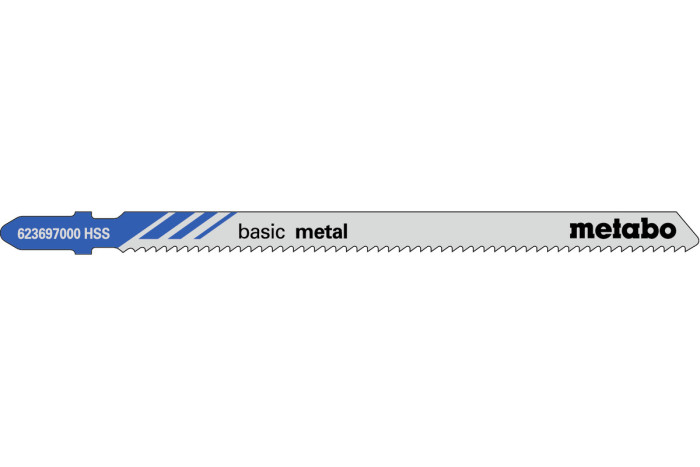 Купити 5 пилкових полотен для лобзиків Metabo «Basic Metal», 106/2,0 мм (623697000). Офіційний магазин Metabo, фірмова гарантія з доставкою по Украіні