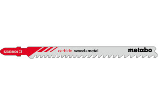 3 лобзиковые пилки Metabo «Carbide Wood + Metal», 108/3,5–5 мм (623836000)