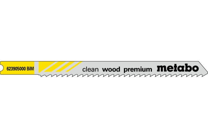 Купити 5 пилкових U-подібних полотен для лобзиків Metabo «Clean Wood Premium», 82/2,5 мм (623905000). Офіційний магазин Metabo, фірмова гарантія з доставкою по Украіні