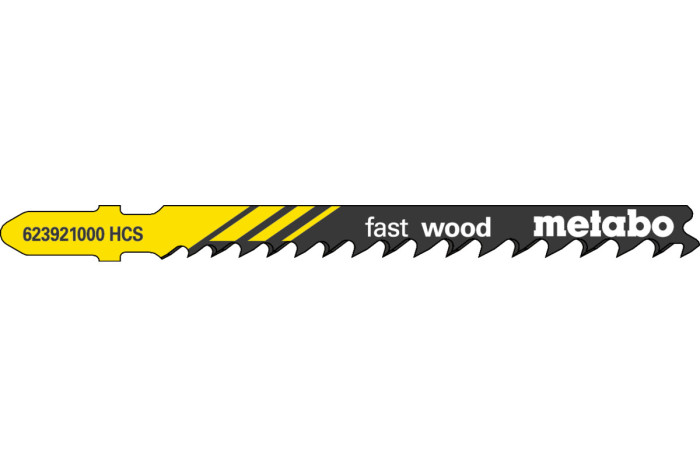Купить 5 лобзиковых пилок Metabo «Fast Wood», /Progr. (623921000). Официальный магазин Metabo, фирменная гарантия с доставкой по Украине.