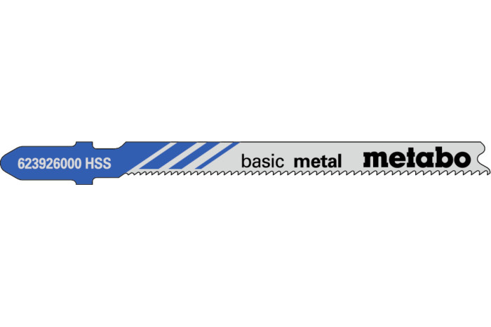 Купить 5 лобзиковых пилок Metabo «Basic Metal», 66 мм/Progr. (623926000). Официальный магазин Metabo, фирменная гарантия с доставкой по Украине.