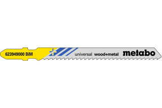 5 лобзиковых пил Metabo «Universal Wood + Metal», 90/ 2,5 мм (623949000)