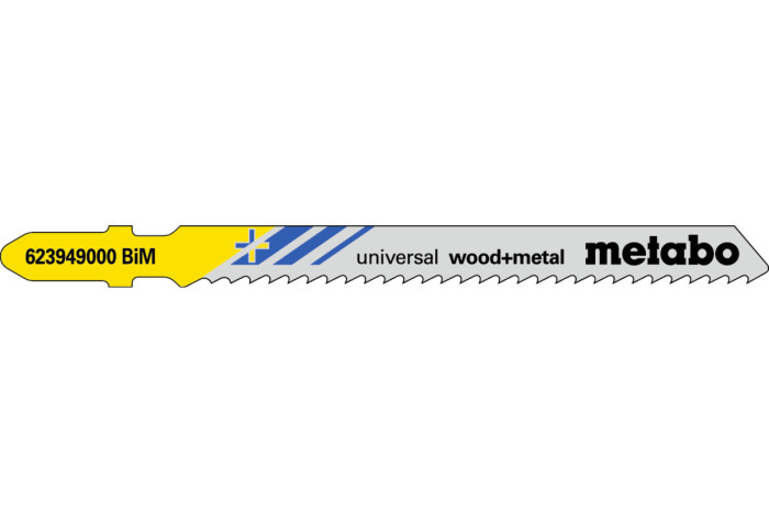 Купить 5 лобзиковых пил Metabo «Universal Wood + Metal», 90/ 2,5 мм (623949000). Официальный магазин Metabo, фирменная гарантия с доставкой по Украине.