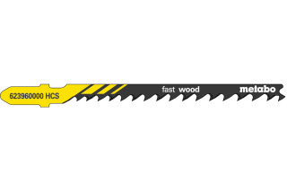 5 пилкових полотен для лобзиків Metabo «Fast Wood», 74 мм/Progr. (623960000)