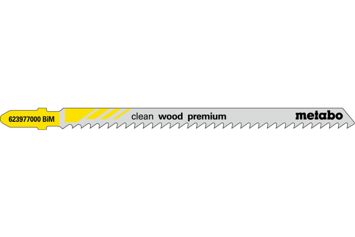 Купити 5 пилкових полотен для лобзиків Metabo «Clean Wood Preumium», 105/ 3,0 мм (623977000). Офіційний магазин Metabo, фірмова гарантія з доставкою по Украіні