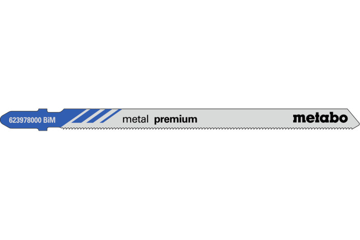 Купити 5 пилкових полотен для лобзиків Metabo «Metal Premium», 106/ 1,1 мм (623978000). Офіційний магазин Metabo, фірмова гарантія з доставкою по Украіні