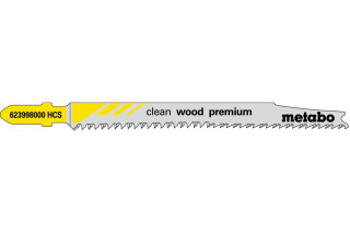 5 пилкових полотен для лобзиків Metabo «Clean Wood Premium», 93/ 2,2 мм (623998000)