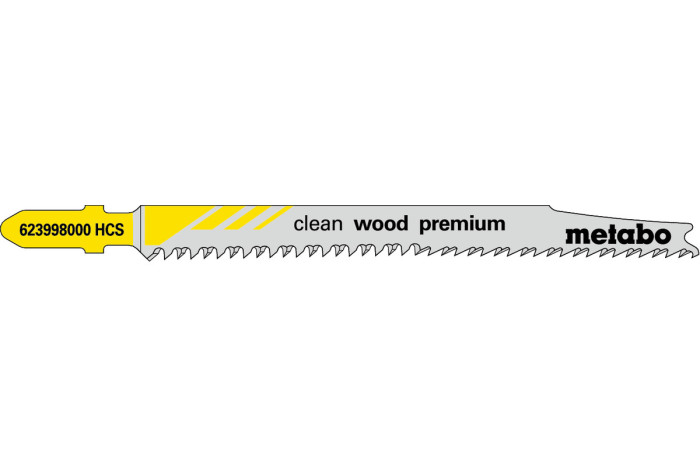 Купити 5 пилкових полотен для лобзиків Metabo «Clean Wood Premium», 93/ 2,2 мм (623998000). Офіційний магазин Metabo, фірмова гарантія з доставкою по Украіні