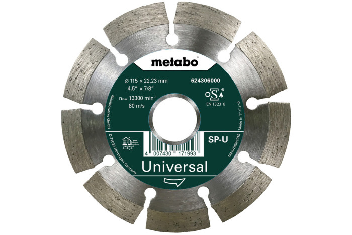 Купить Алмазный отрезной диск Metabo 115x22,23 мм (624306000). Официальный магазин Metabo, фирменная гарантия с доставкой по Украине.