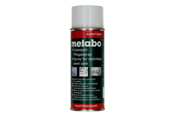 Купить Спрей для ухода за изделиями с нержавеющей стали Metabo 400 мл (626377000). Официальный магазин Metabo, фирменная гарантия с доставкой по Украине.