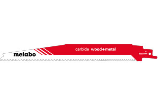 Пилкове полотно для шабельних пилок Metabo «Carbide Wood + Metal», 225 x 1,25 мм (626560000)