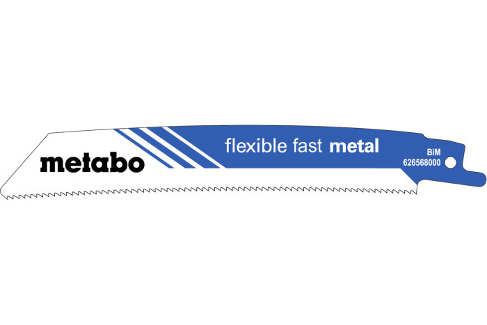 Купити 5 пилкових полотен для шабельних пилок Metabo «Flexible Fast Metal», 150 x 0,9 мм (626568000). Офіційний магазин Metabo, фірмова гарантія з доставкою по Украіні