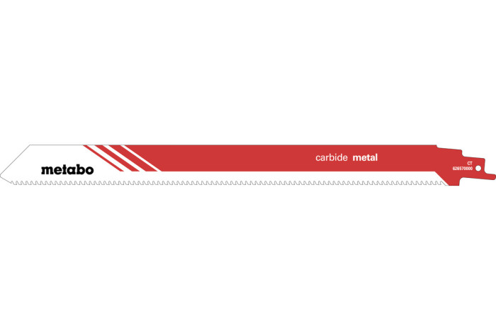 Купити Пилкове полотно для шабельної пилки Metabo «carbide metal», 300 x 1,25 мм (626570000). Офіційний магазин Metabo, фірмова гарантія з доставкою по Украіні