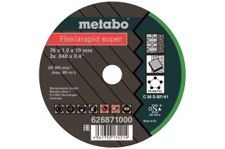 5 відрізних кругів Metabo Flexiarapid super 76x1,0x10,0 мм, універсальний (626871000)