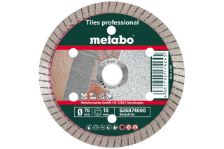 Алмазний відрізний круг Metabo 76x10,0 мм, «TP», для плитки «Professional» (626874000)