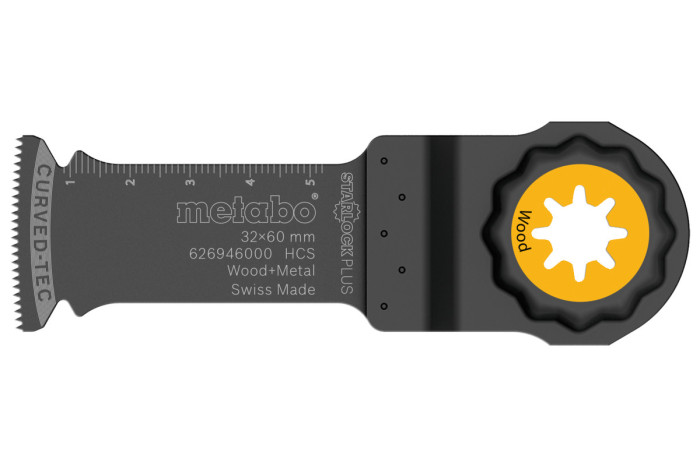 Купити Занурювальне пилкове полотно Metabo Starlock Plus дерево, HCS, 32x60мм (626946000). Офіційний магазин Metabo, фірмова гарантія з доставкою по Украіні