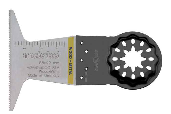 Купити Занурювальне пилкове полотно Metabo дерево/метал, BIM, 65 мм (626955000). Офіційний магазин Metabo, фірмова гарантія з доставкою по Украіні