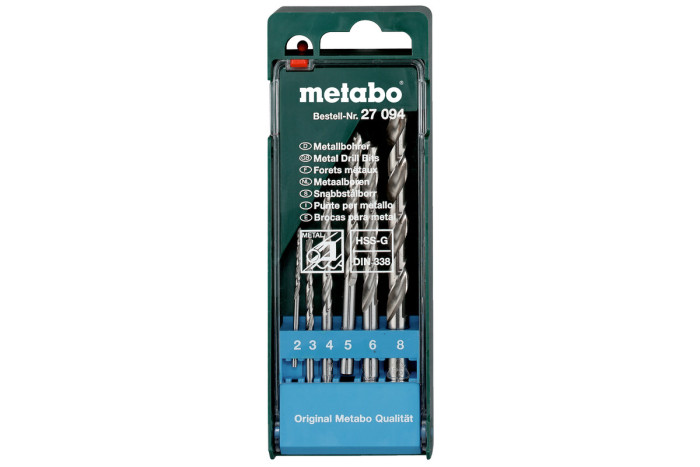 Купити Касета зі свердлами Metabo HSS-G, 6 предметів (627094000). Офіційний магазин Metabo, фірмова гарантія з доставкою по Украіні