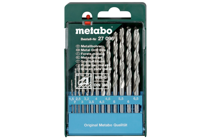 Купити Касета зі свердлами Metabo HSS-G, 13 предметів (627096000). Офіційний магазин Metabo, фірмова гарантія з доставкою по Украіні