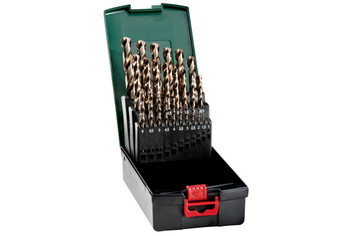 Купить Кассета со сверлами Metabo HSS-Cо, 25 предметов (627122000). Официальный магазин Metabo, фирменная гарантия с доставкой по Украине.