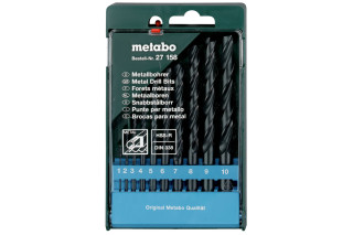 Касета зі свердлами Metabo HSS-R, 10 предметів (627158000)