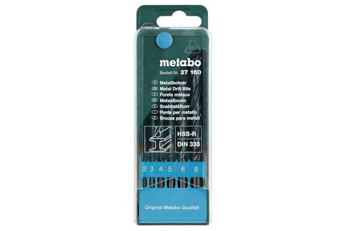 Купить Кассета со сверлами Metabo HSS-R, 6 предм. (627160000). Официальный магазин Metabo, фирменная гарантия с доставкой по Украине.