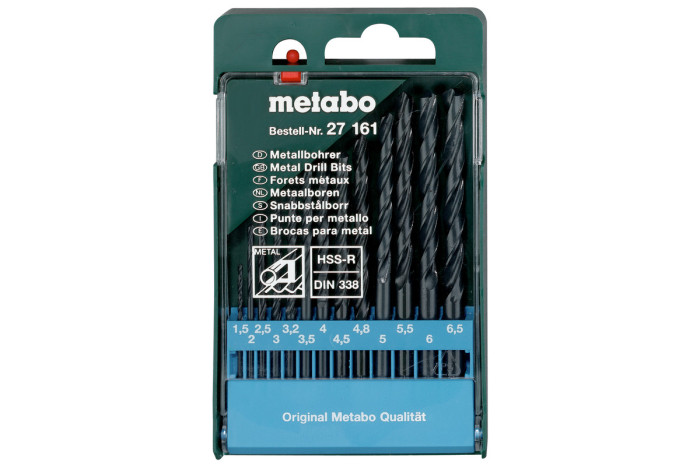 Купити Касета зі свердлами Metabo HSS-R, 13 предметів (627161000). Офіційний магазин Metabo, фірмова гарантія з доставкою по Украіні