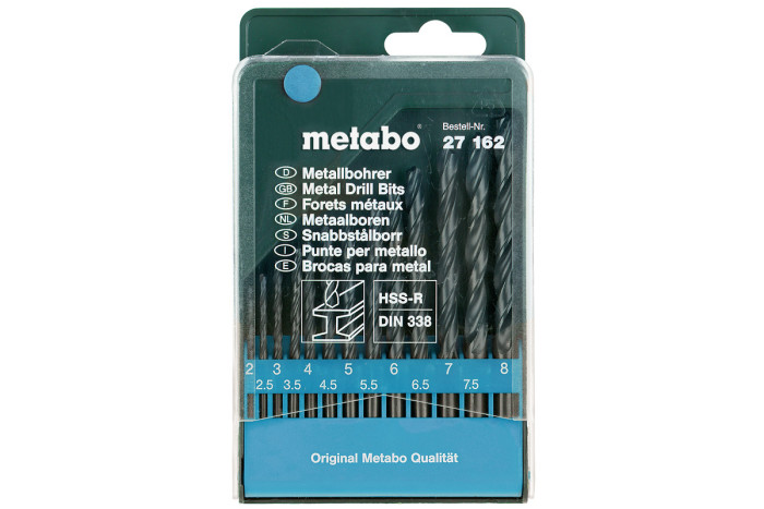 Купить Кассета со сверлами Metabo HSS-R, 13 предметов (627162000). Официальный магазин Metabo, фирменная гарантия с доставкой по Украине.