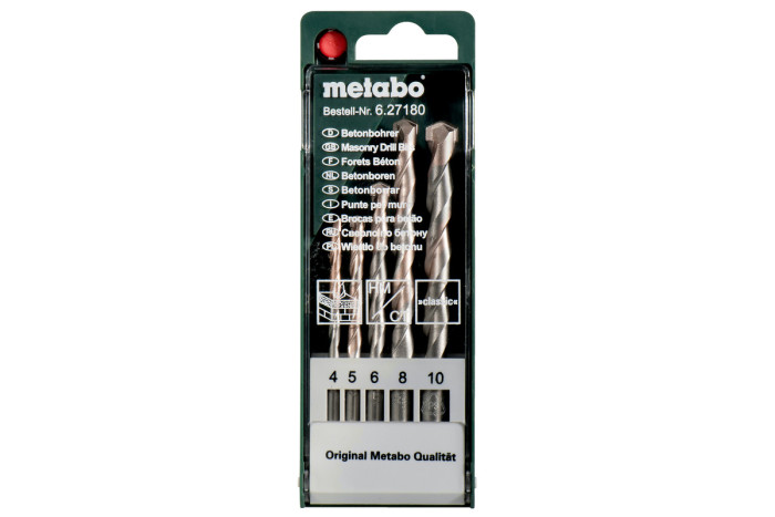 Купити Касета зі свердлами по бетону Metabo Classic, 5 предметів (627180000). Офіційний магазин Metabo, фірмова гарантія з доставкою по Украіні