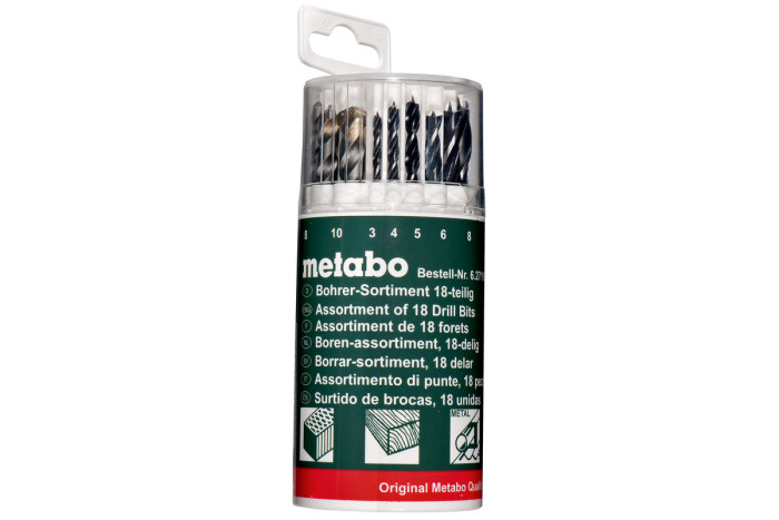 Купити Набір свердл Metabo 18 предметів (627190000). Офіційний магазин Metabo, фірмова гарантія з доставкою по Украіні